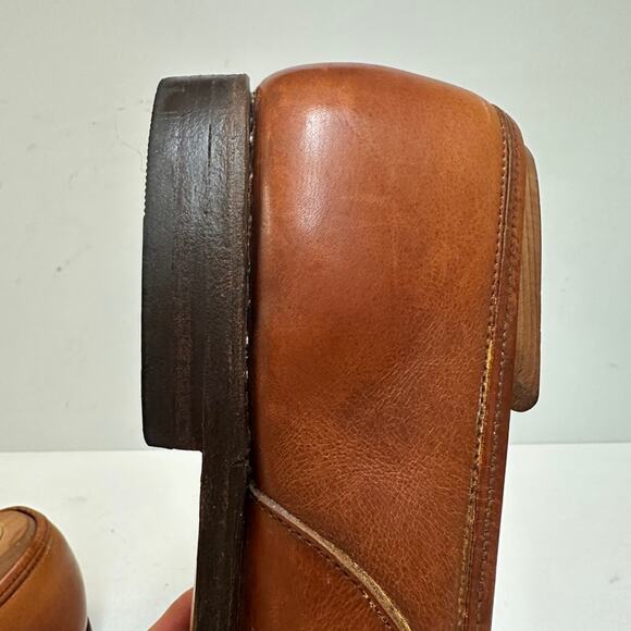 RESOLED Crockett & Jones x Brooks Brothers Penny Loafers Tan Made England 9.5 D main image 12